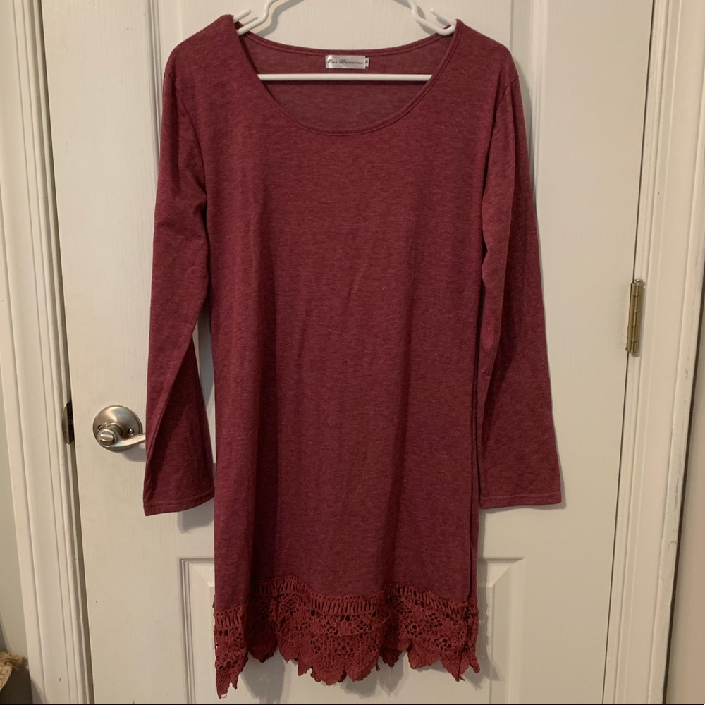 Lace bottom dress